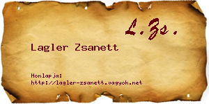 Lagler Zsanett névjegykártya